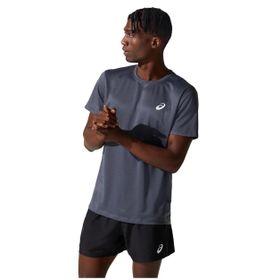 Asics 2011C341-020 CORE SS TOP Bisiklet Yaka Düz Gri Erkek T-shirt