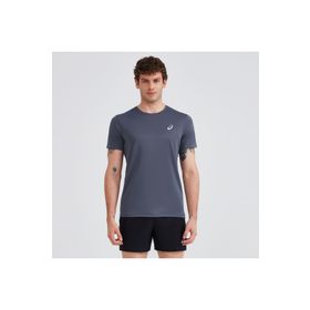 Asics 2011C341-020 CORE SS TOP Bisiklet Yaka Düz Gri Erkek T-shirt