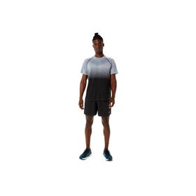 Asics 2011C398-002 SEAMLESS SS TOP Bisiklet Yaka Düz Siyah Erkek T-shirt