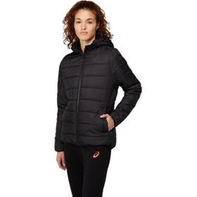 Asics 2032C155-001 Padded Jacket W O Yaka Normal Kalıp Düz Siyah Kadın Mont