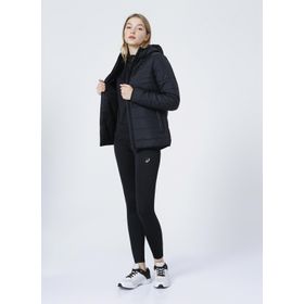 Asics 2032C155-001 Padded Jacket W O Yaka Normal Kalıp Düz Siyah Kadın Mont