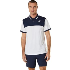 Asics 2041A256-102 MEN COURT Beyaz Mavi Erkek Polo T-Shirt