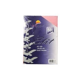 Asil AS-105 14x20 cm 50'li 170 gr Simli Pembe Fantazi Zarf