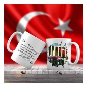 Asil Hediyelik 10 Kasım- Ankara-Anıtkabir-Mustafa Kemal Atatürk-Unutulmayan Sözleri -Kupa Bardak