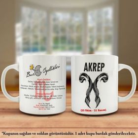 Asil Hediyelik 23 Ekim-21 Kasım- Akrep Burcu Özellikleri-Astroloji-Kupa Bardak