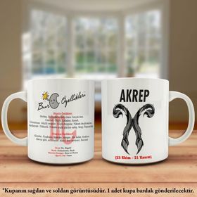 Asil Hediyelik 23 Ekim-21 Kasım- Akrep Burcu Özellikleri-Astroloji-Kupa Bardak
