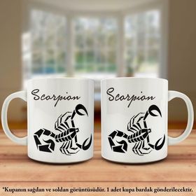 Asil Hediyelik Akrep-Scorpion-Burç-Logo-Kupa Bardak-