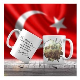 Asil Hediyelik Büyük Taarruz -Kocatepe -Gazi Mustafa Kemal Atatürk-Atatürkün Sözleri -Kupa Bardak