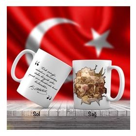 Asil Hediyelik Büyük Taarruz -panoramas-Gazi Mustafa Kemal Atatürk-Atatürkün Sözleri-Kupa Bardak
