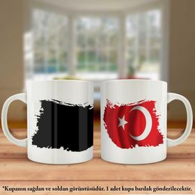 Asil Hediyelik Çift Yön Baskılı Harzemşah Ve Türkiye Bayrağı Kupa Bardak
