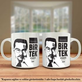 Asil Hediyelik Çift Yön Renkli Baskılı Malcolm X-Sözleri Kupa Bardak