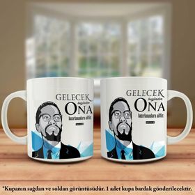 Asil Hediyelik Çift Yön Renkli Baskılı Malcolm X-Sözleri Kupa Bardak
