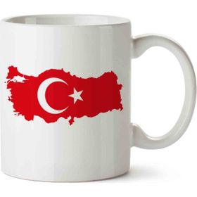 Asil Hediyelik Çift Yön Renkli Baskılı Türkiye Haritası-Şehirler Kupa Bardak