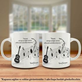Asil Hediyelik Gitar-Müzik Notaları-Güzel Sözler-Kupa Bardak-