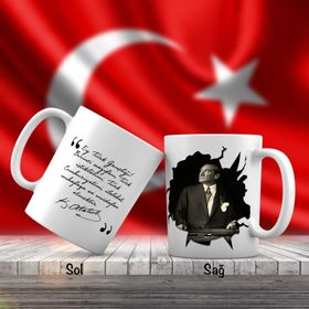 Asil Hediyelik İstikbal Göklerde Mustafa Kemal Atatürk Ve Unutulmayan Sözleri -Kupa Bardak