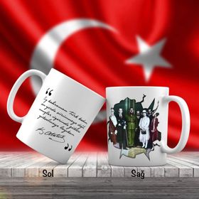 Asil Hediyelik Kıyafet İnkılabı-Mustafa Kemal Atatürk Ve Unutulmayan Sözleri -Kupa Bardak