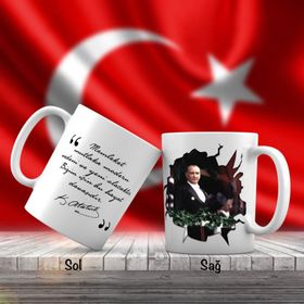 Asil Hediyelik Konuşma Yapan-Mustafa Kemal Atatürk Ve Unutulmayan Sözleri -Kupa Bardak