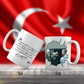 Asil Hediyelik Köylüsünü Dinleyen Mustafa Kemal Atatürk-Atatürkün Sözleri -Kupa Bardak