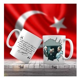 Asil Hediyelik Köylüsünü Dinleyen Mustafa Kemal Atatürk-Atatürkün Sözleri -Kupa Bardak
