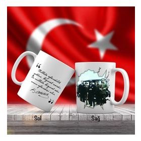 Asil Hediyelik Mustafa Kemal Atatürk-Otomobil-Atatürkün Sözleri -Kupa Bardak