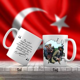 Asil Hediyelik Mustafa Kemal Atatürk-Trakya Manevraları-Atatürkün Sözleri -Kupa Bardak