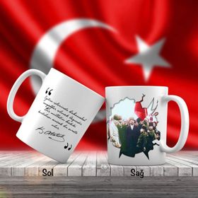 Asil Hediyelik Mustafa Kemal Atatürk Ve Çocuklar-Atatürkün Sözleri -Kupa Bardak