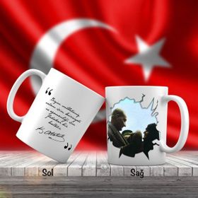 Asil Hediyelik Mustafa Kemal Atatürk Ve Türk Kadını-Atatürkün Sözleri -Kupa Bardak