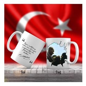Asil Hediyelik Mustafa Kemal Atatürk Ve Türk Kadını-Atatürkün Sözleri -Kupa Bardak