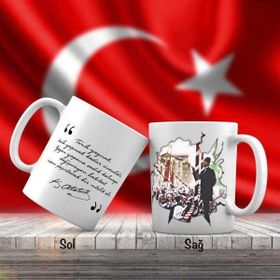 Asil Hediyelik Mustafa Kemal Atatürkün Bursa Nutku- Atatürkün Sözleri -Kupa Bardak