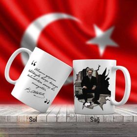 Asil Hediyelik Mustafa Kemal Atatürkün Hayvan Sevgisi-Atatürkün Sözleri -Kupa Bardak