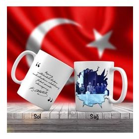 Asil Hediyelik Mustafa Kemal Atatürkün Malatyaya Gelişi-Atatürkün Sözleri -Kupa Bardak