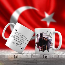 Asil Hediyelik Mustafa Kemal Atatürkün Manevi Kızı Ülkü-Atatürkün Sözleri -Kupa Bardak