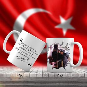 Asil Hediyelik Mustafa Kemal Atatürkün Manevi Kızı Ülkü-Atatürkün Sözleri -Kupa Bardak