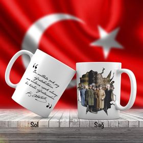 Asil Hediyelik Sivil Mustafa Kemal Atatürk-Atatürkün Sözleri -Kupa Bardak