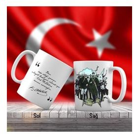 Asil Hediyelik Trablusgarp Savaşı-Kemal Atatürk-Atatürkün Sözleri -Kupa Bardak