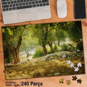 Asil Hobi Ağaçlar-Orman-Doğa-Manzara Yapboz-Ayak Destekli Çerçeveli 240 Parça Puzzle