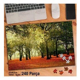 Asil Hobi Ağaçlara Uzanan Güneş Işığı-Doğa-Manzara-Yapboz-Ayak Destekli 240 Parça Puzzle