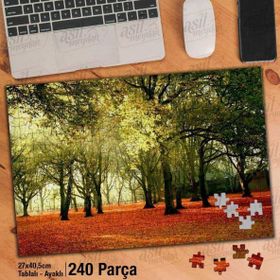 Asil Hobi Ağaçlara Uzanan Güneş Işığı-Doğa-Manzara-Yapboz-Ayak Destekli 240 Parça Puzzle