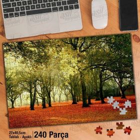Asil Hobi Ağaçlara Uzanan Güneş Işığı-Doğa-Manzara-Yapboz-Ayak Destekli 240 Parça Puzzle