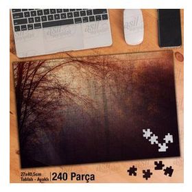 Asil Hobi Ağaçların Arasından Sızan Işıklar-Sis Yapboz-Ayak Destekli Çerçeveli 240 Parça Puzzle