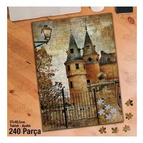 Asil Hobi Alcazar Kalesi-Ortaçağ İspanya-Mimari Yapboz-Ayak Destekli Çerçeveli 240 Parça Puzzle