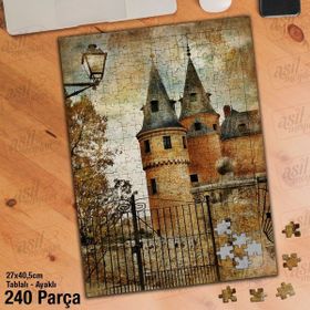 Asil Hobi Alcazar Kalesi-Ortaçağ İspanya-Mimari Yapboz-Ayak Destekli Çerçeveli 240 Parça Puzzle