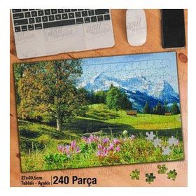 Asil Hobi Almanya-Bavyera Alpleri-Doğa Yapboz-Ayak Destekli Çerçeveli 240 Parça Puzzle