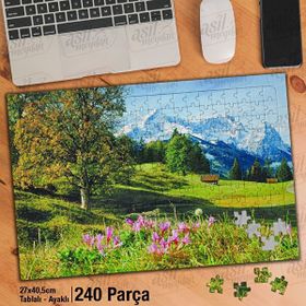 Asil Hobi Almanya-Bavyera Alpleri-Doğa Yapboz-Ayak Destekli Çerçeveli 240 Parça Puzzle