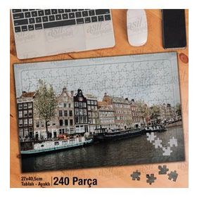 Asil Hobi Amsterdam-Mimari Yapı-Manzara-Deniz-Yapboz-Ayak Destekli 240 Parça Puzzle