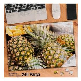 Asil Hobi Ananas-Meyve-Tropikal Meyve Yapboz-Ayak Destekli Çerçeveli 240 Parça Puzzle