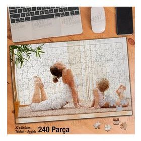 Asil Hobi Anne Ve Minik Kız Meditasyonu-Enerji Yapboz-Ayak Destekli Çerçeveli 240 Parça Puzzle