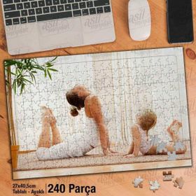 Asil Hobi Anne Ve Minik Kız Meditasyonu-Enerji Yapboz-Ayak Destekli Çerçeveli 240 Parça Puzzle