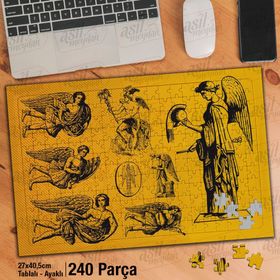 Asil Hobi Antik-Melekler-Aşk Tanrısı Yapboz-Ayak Destekli Çerçeveli 240 Parça Puzzle