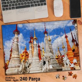 Asil Hobi Antik-Mimari-Asya-Burma Yapboz-Ayak Destekli Çerçeveli 240 Parça Puzzle